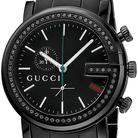 mens gucci watch with black diamonds|men's black diamond Gucci watch.